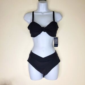 Blooming Jelly Black Women's Swimwear Set